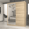 Kledingkast W8315 – 160 × 200 × 61 cm – spiegel – uitvoering A/B