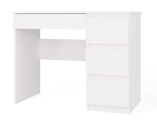 Bureau J6694 met 4 laden – 98 × 76 × 51 cm – Wit – Rechts