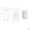 NINA1KWymiary Badkamerkast S6845 1K – 35 × 90 × 30 cm - afbeelding 7