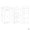 NINAW1DWymiary Badkamerkast S6845 W1D – 35 × 90 × 30 cm – 1 deur – 3 planken – hangend - afbeelding 7