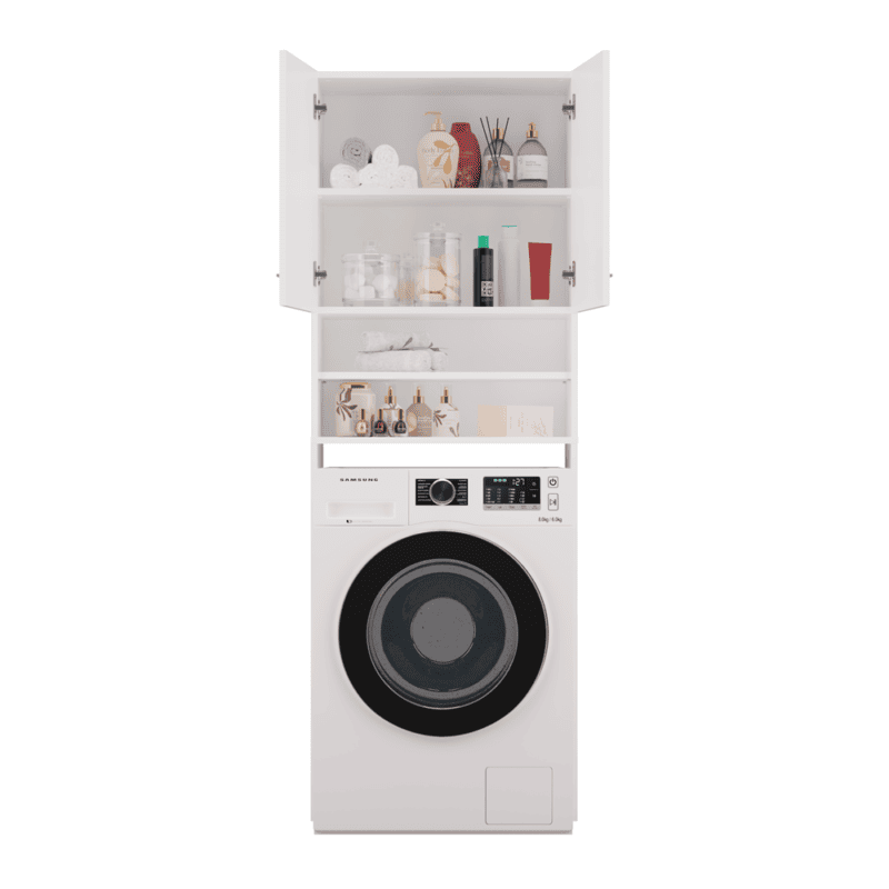 Open-DK-nogi Wasmachinekast O8448 DK – 64 × 180 × 30 cm – Wit - afbeelding 4
