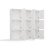 Vakkenkast Y5781 – 110,5 × 110,5 × 30 cm – 3 deuren – Wit - afbeelding 9