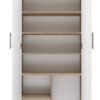 Opbergkast S8120 – 74 × 180 × 35 cm – Wit / Sonoma eiken - afbeelding 6