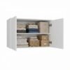 ndstbryopen Kledingkast Y2250 – 90 × 240 × 50 cm – 2 deuren – 2 laden – spiegel – met opzetstuk - afbeelding 8