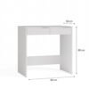 wymiary Bureau N2774 2S met 2 laden – 81 × 80 × 50 cm - afbeelding 4